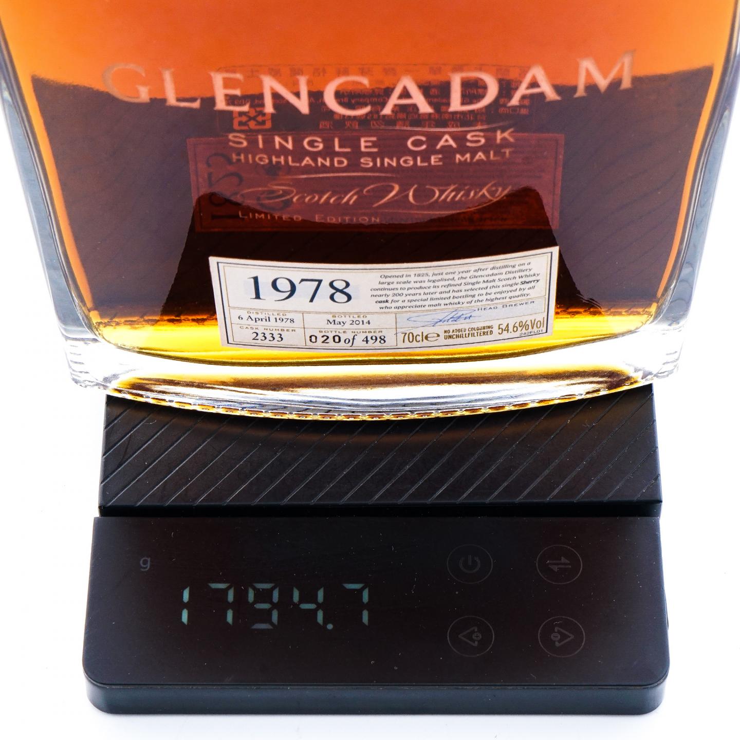 Glencadam 格兰卡登 36年 1978-2014 雪莉单桶#2333 54.6%