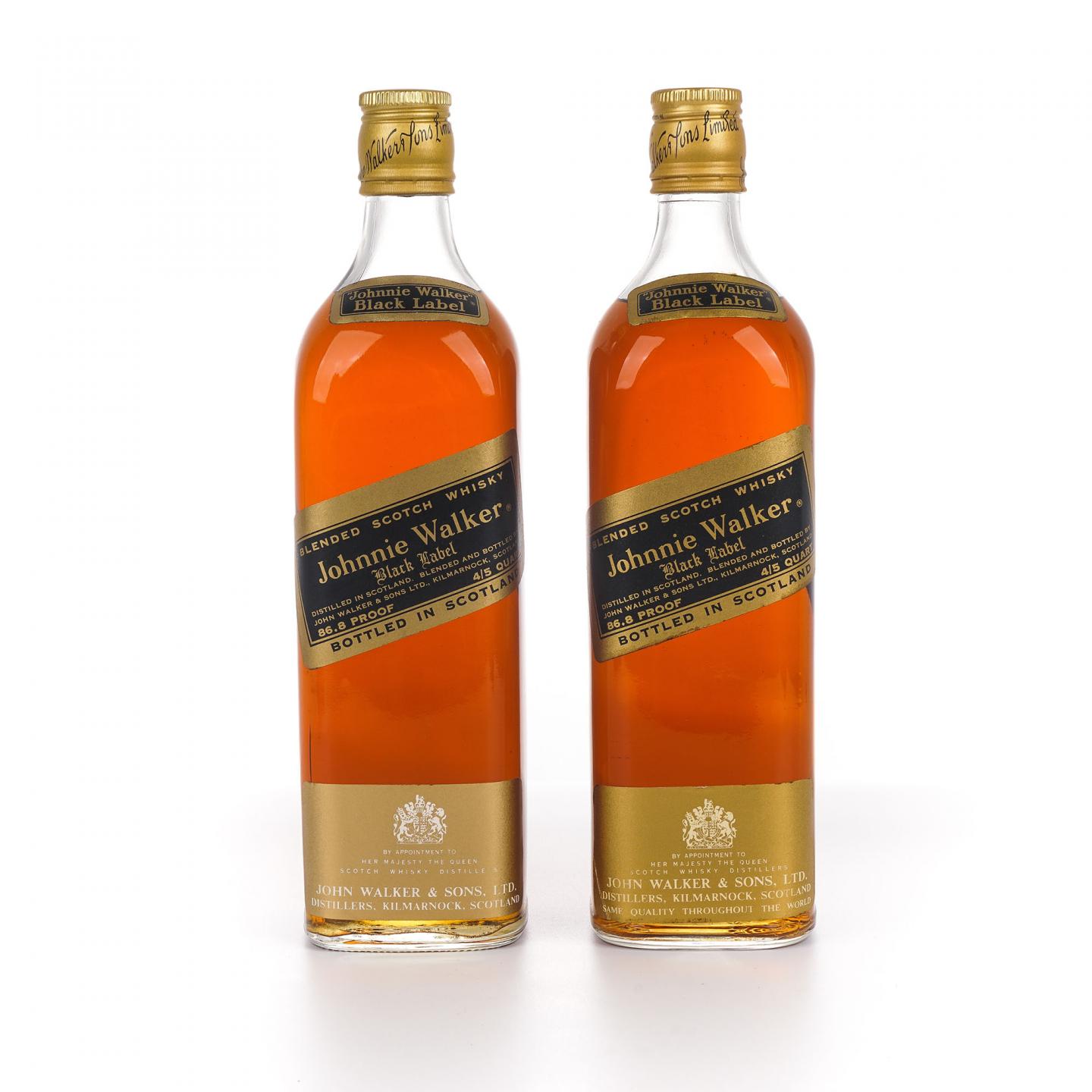 Johnnie Walker 尊尼获加 黑标 皇室徽标 旧版 2支组