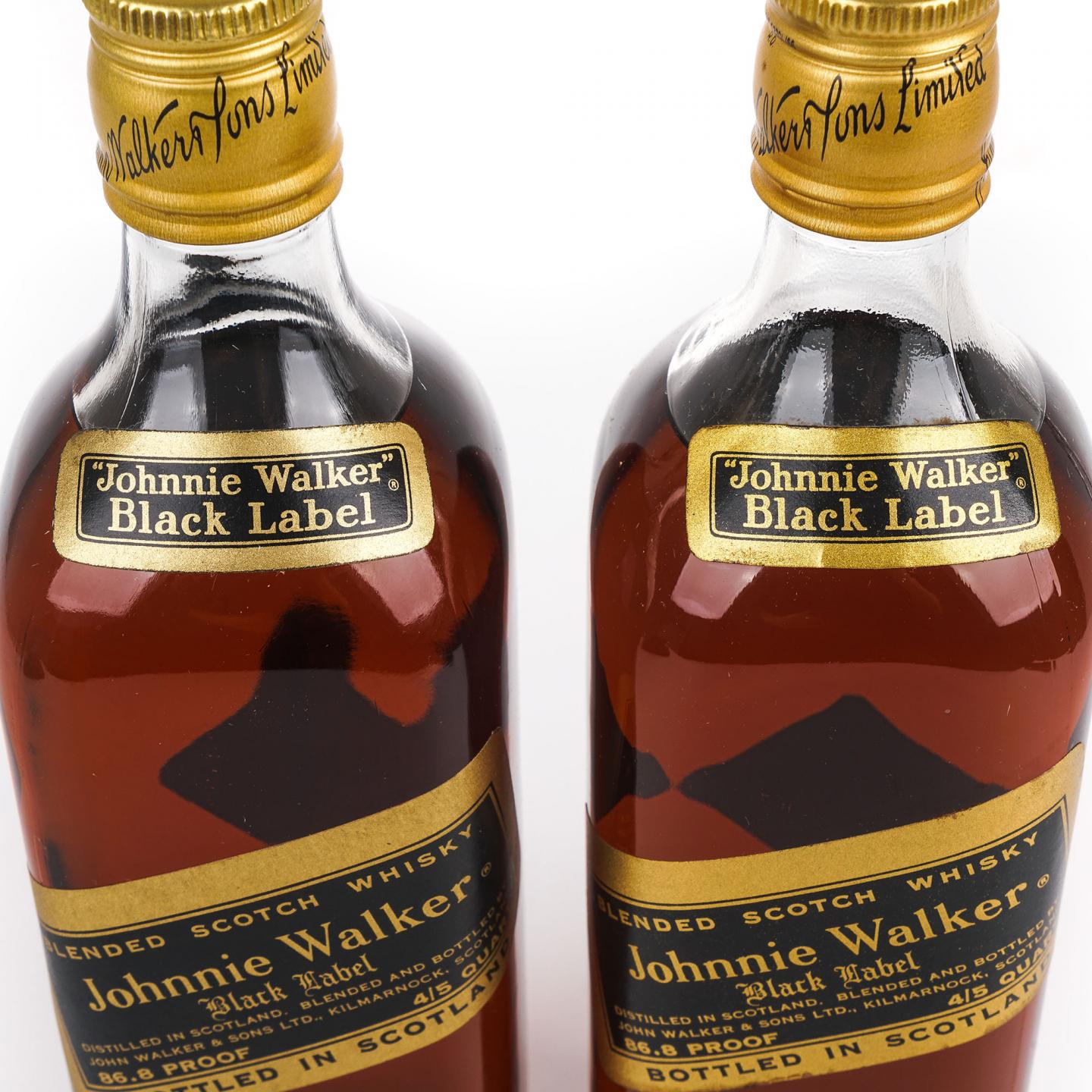 Johnnie Walker 尊尼获加 黑标 皇室徽标 旧版 2支组