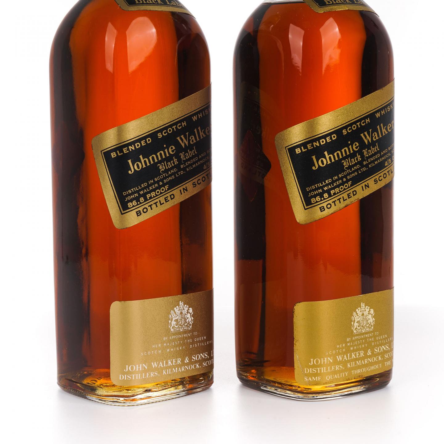 Johnnie Walker 尊尼获加 黑标 皇室徽标 旧版 2支组