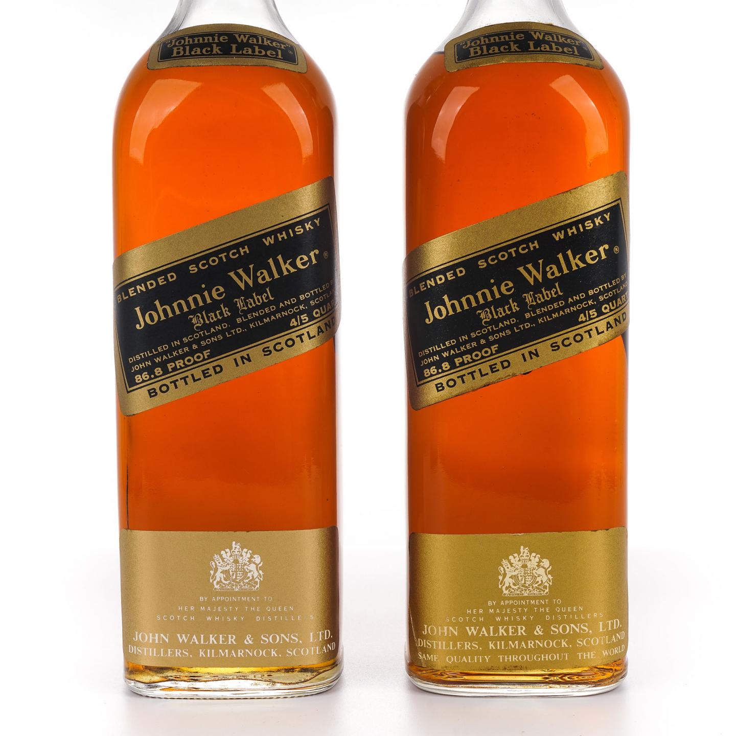 Johnnie Walker 尊尼获加 黑标 皇室徽标 旧版 2支组