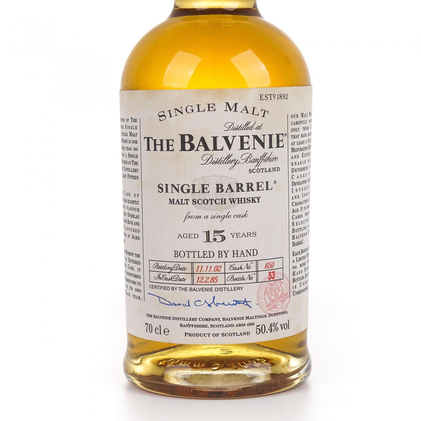 Balvenie 百富 15年 1985-2002 单桶#650