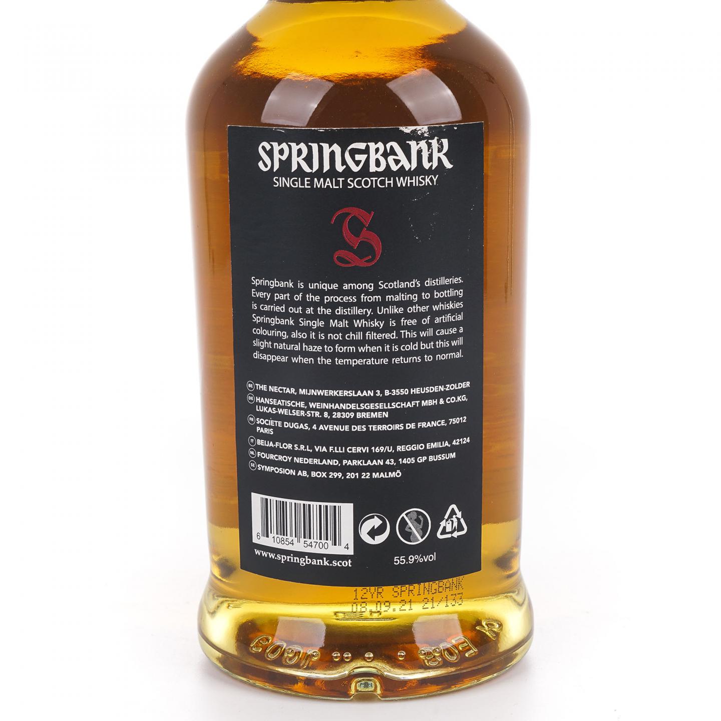 Springbank 云顶 12年 2021 桶强 55.9%