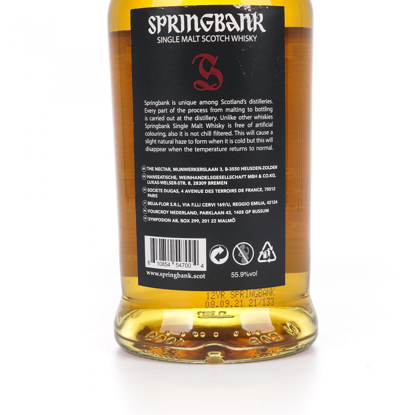Springbank 云顶 12年 2021 桶强 55.9%