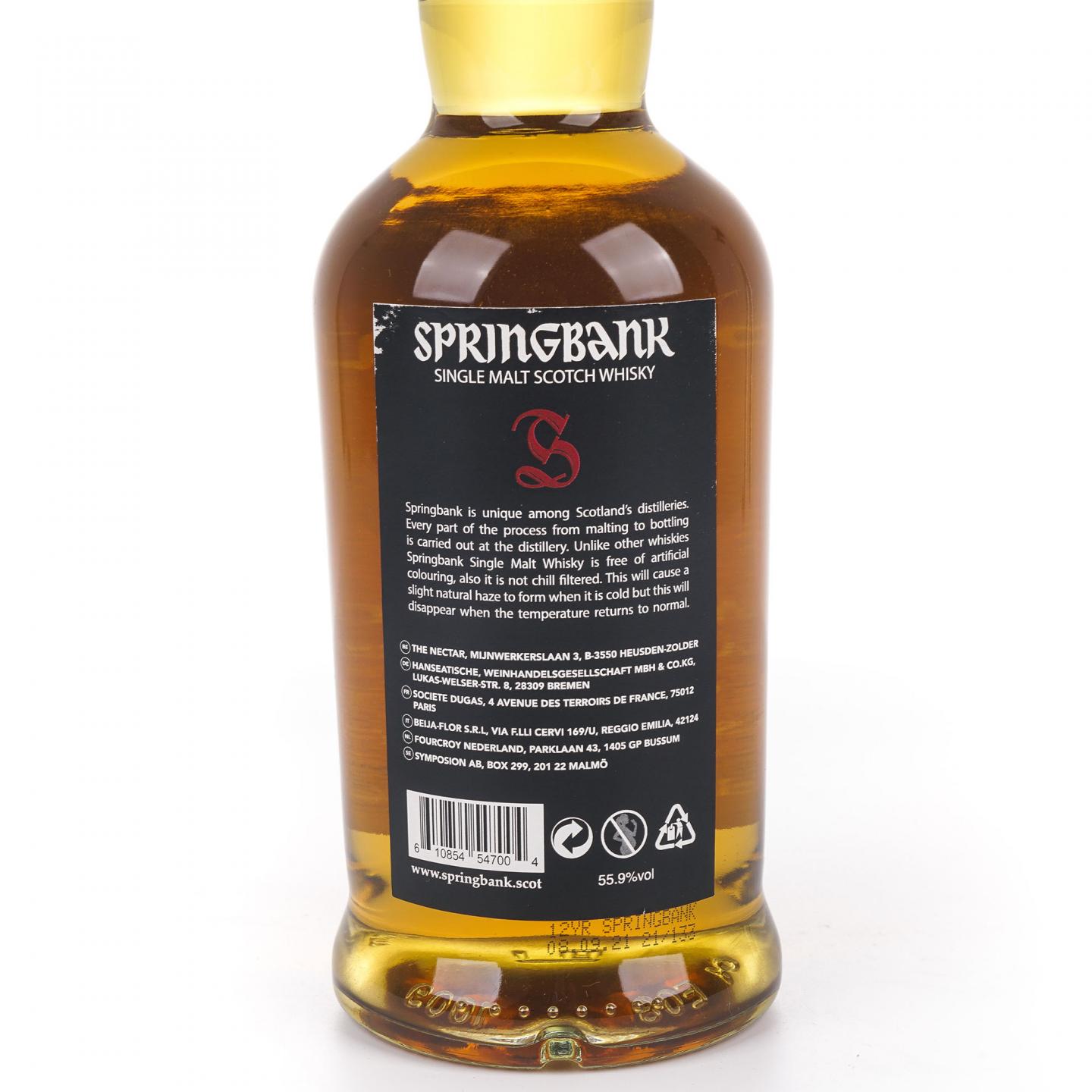 Springbank 云顶 12年 2021 桶强 700ml