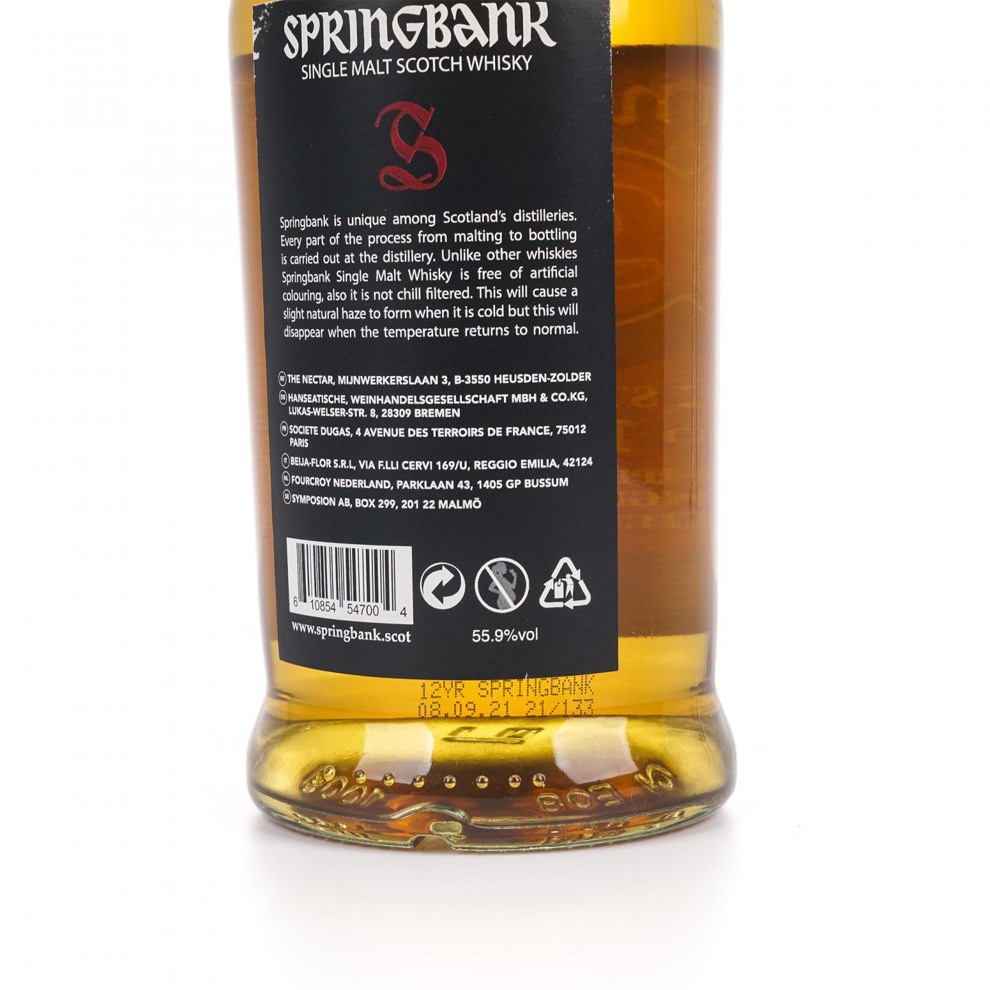 Springbank 云顶 12年 2021 桶强 700ml