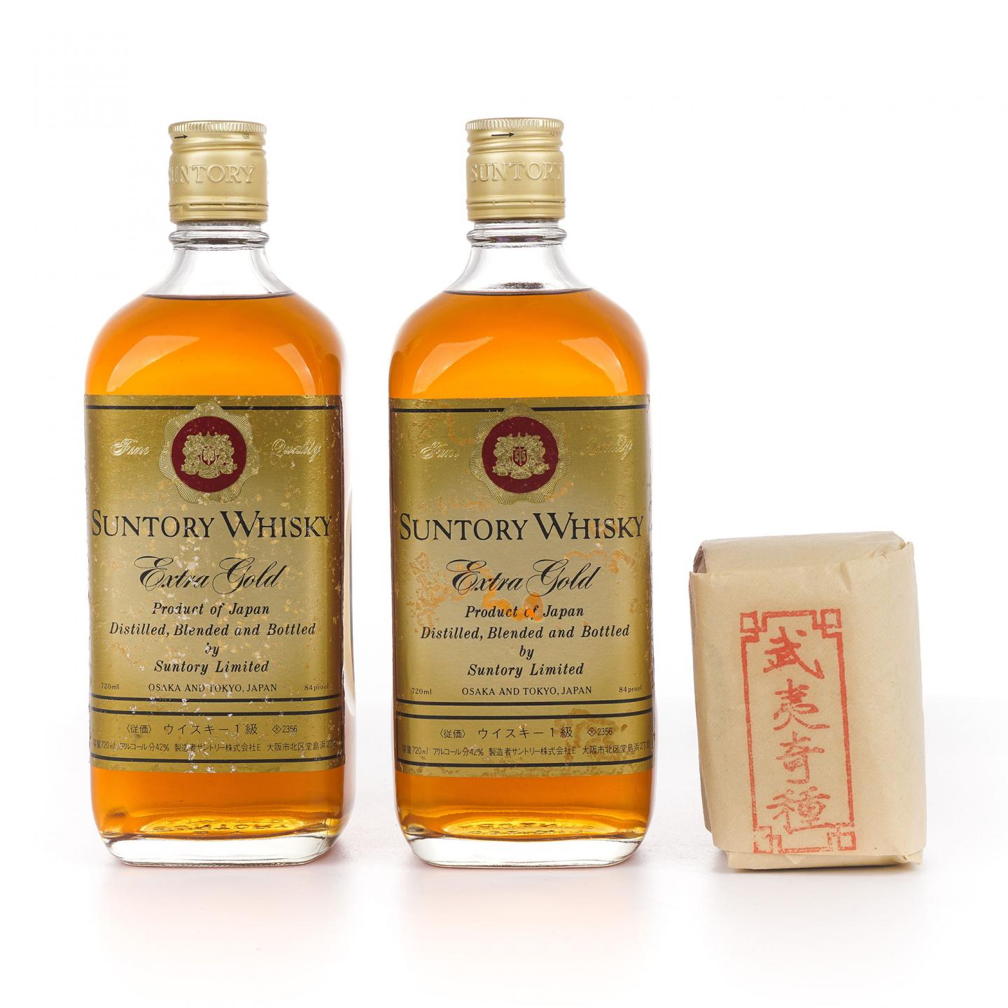 三得利 Extra Gold 金狮标 特級 720ml*2 附赠甲级武夷奇种茶叶50g