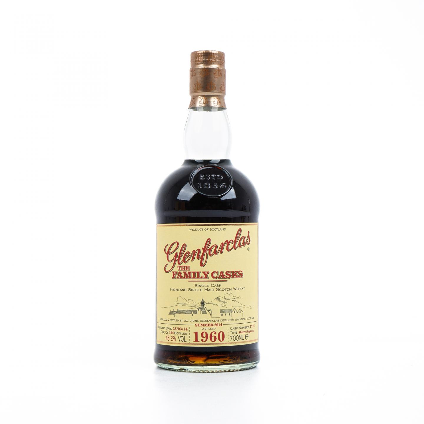 Glenfarclas 格兰花格 1960-2014 家族桶 雪莉桶#1775