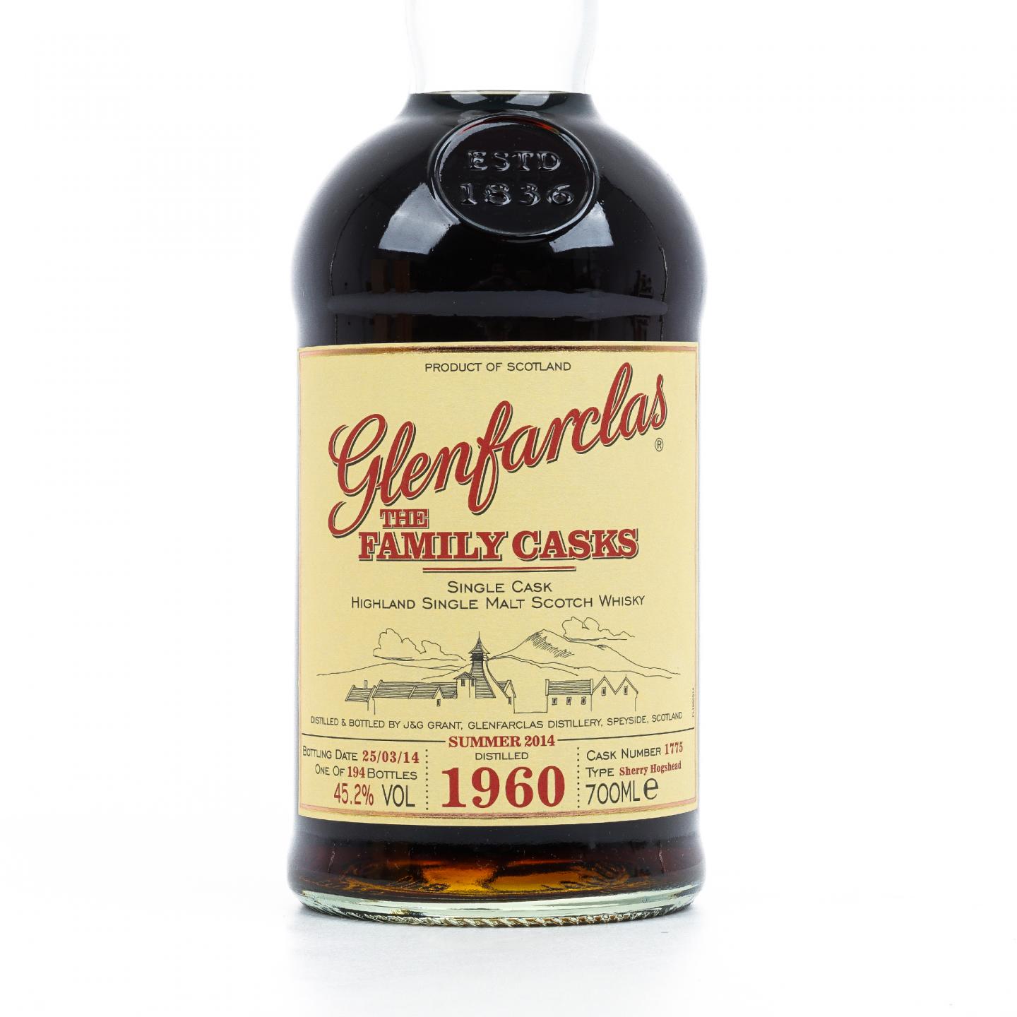 Glenfarclas 格兰花格 1960-2014 家族桶 雪莉桶#1775