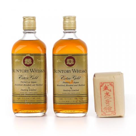 三得利 Extra Gold 金狮标 特級 720ml*2 附赠甲级武夷奇种茶叶50g