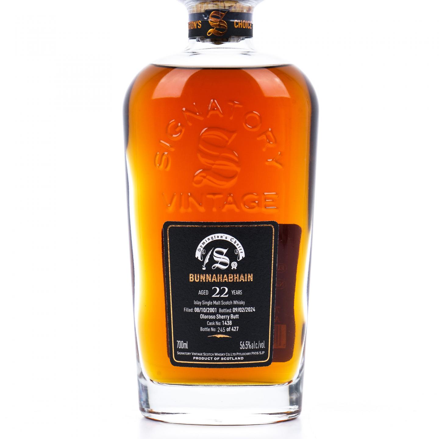 Bunnahabhain 布纳哈本 22年 2001-2024 SV 雪莉桶#1438