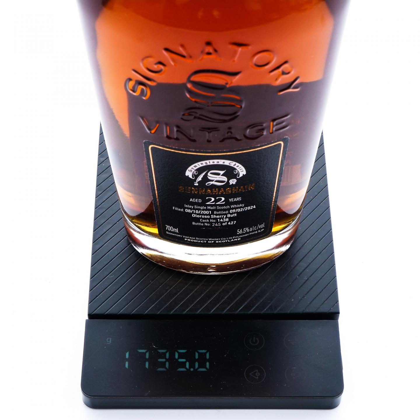 Bunnahabhain 布纳哈本 22年 2001-2024 SV 雪莉桶#1438