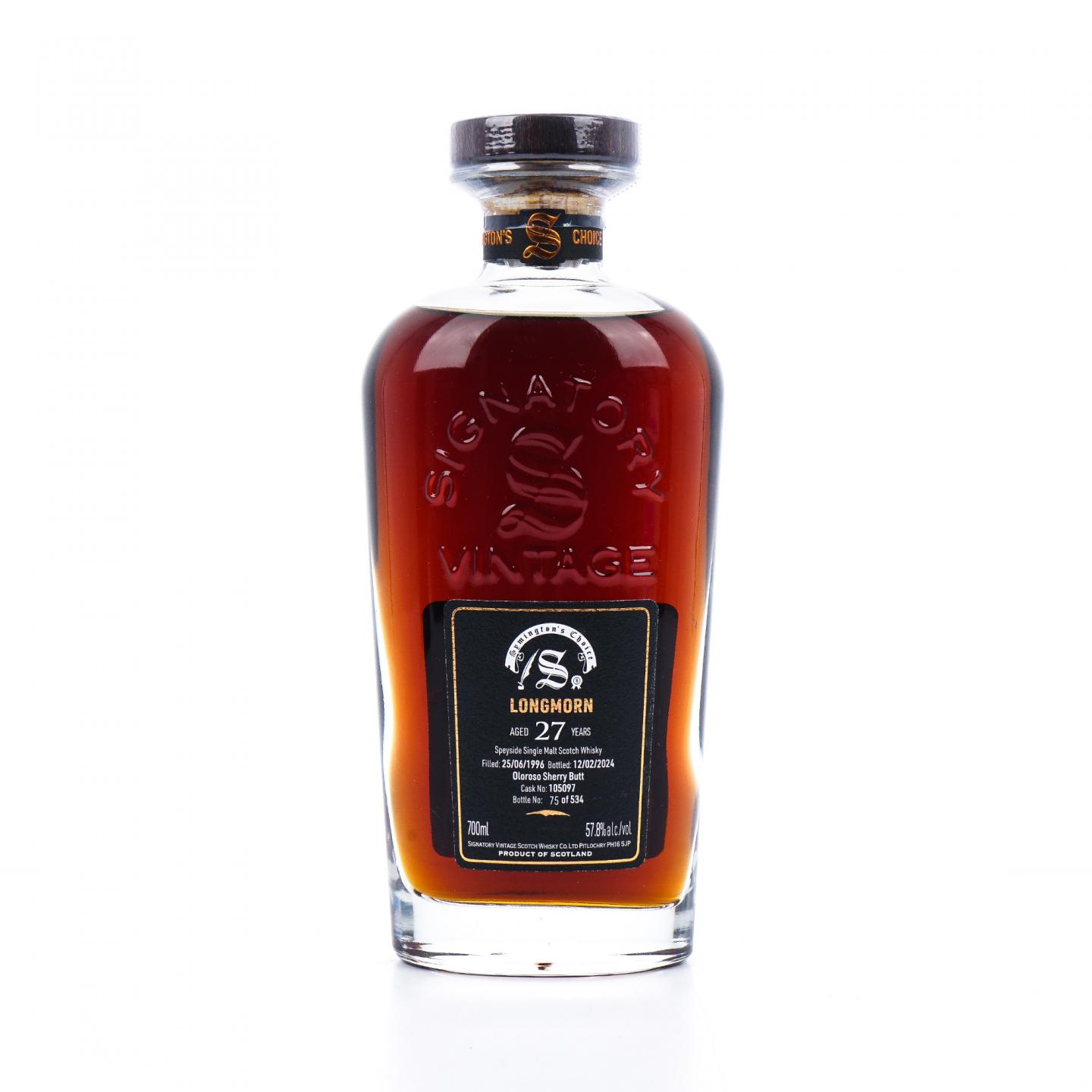 Longmorn 朗摩 27年 1996-2024 SV 雪莉单桶#105097