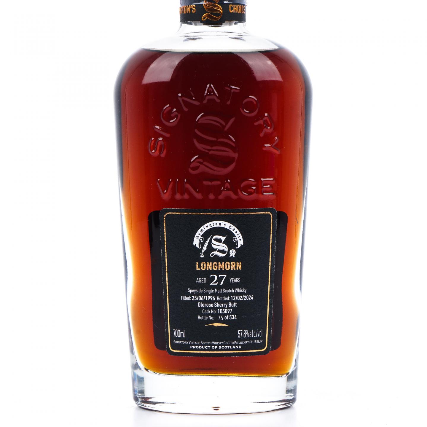 Longmorn 朗摩 27年 1996-2024 SV 雪莉单桶#105097