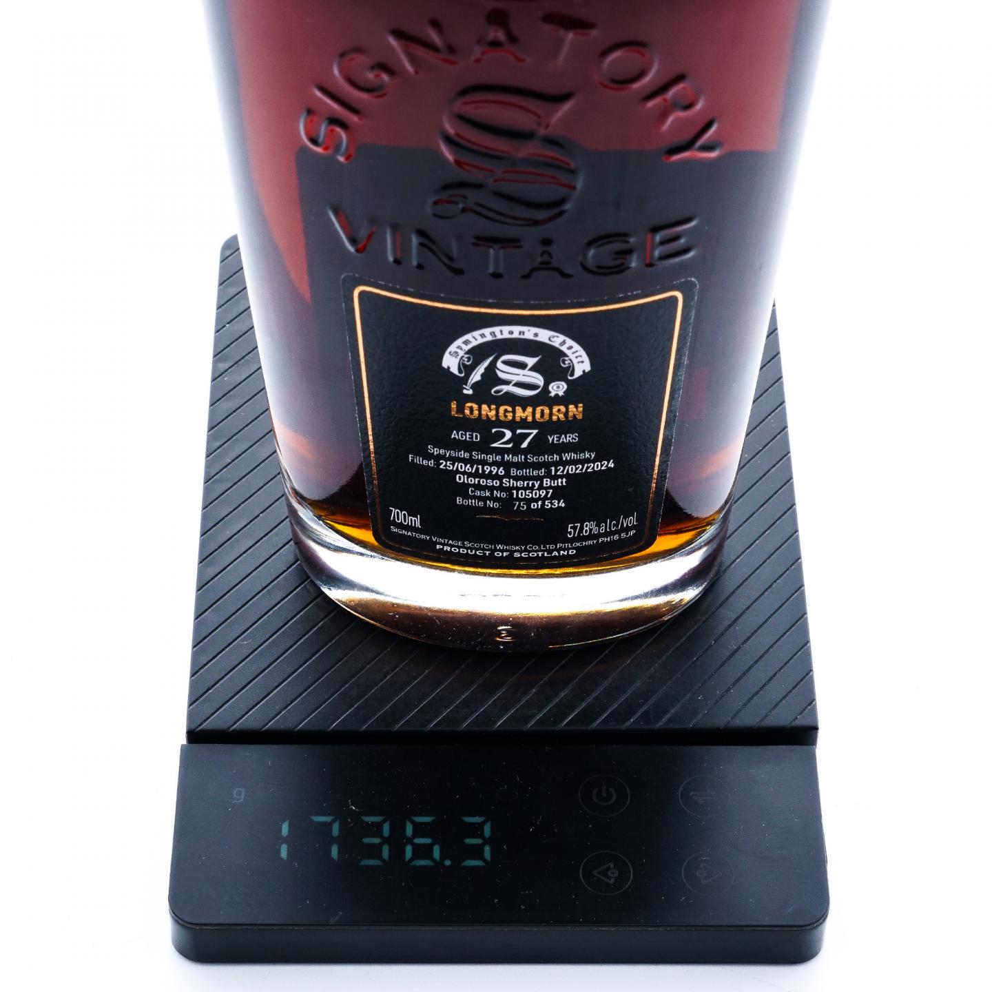 Longmorn 朗摩 27年 1996-2024 SV 雪莉单桶#105097