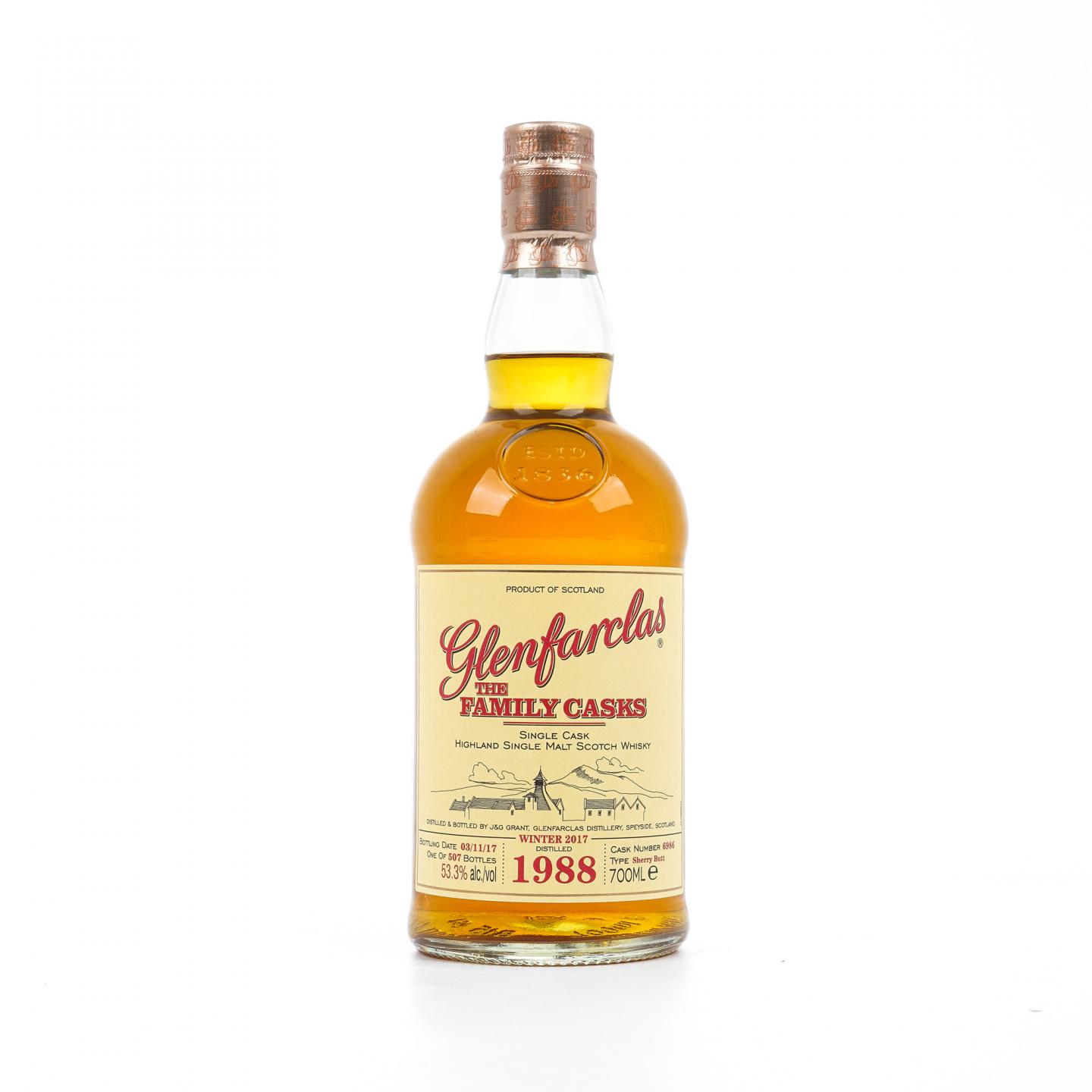 Glenfarclas 格兰花格 1988-2017 家族桶 雪莉单桶#6986
