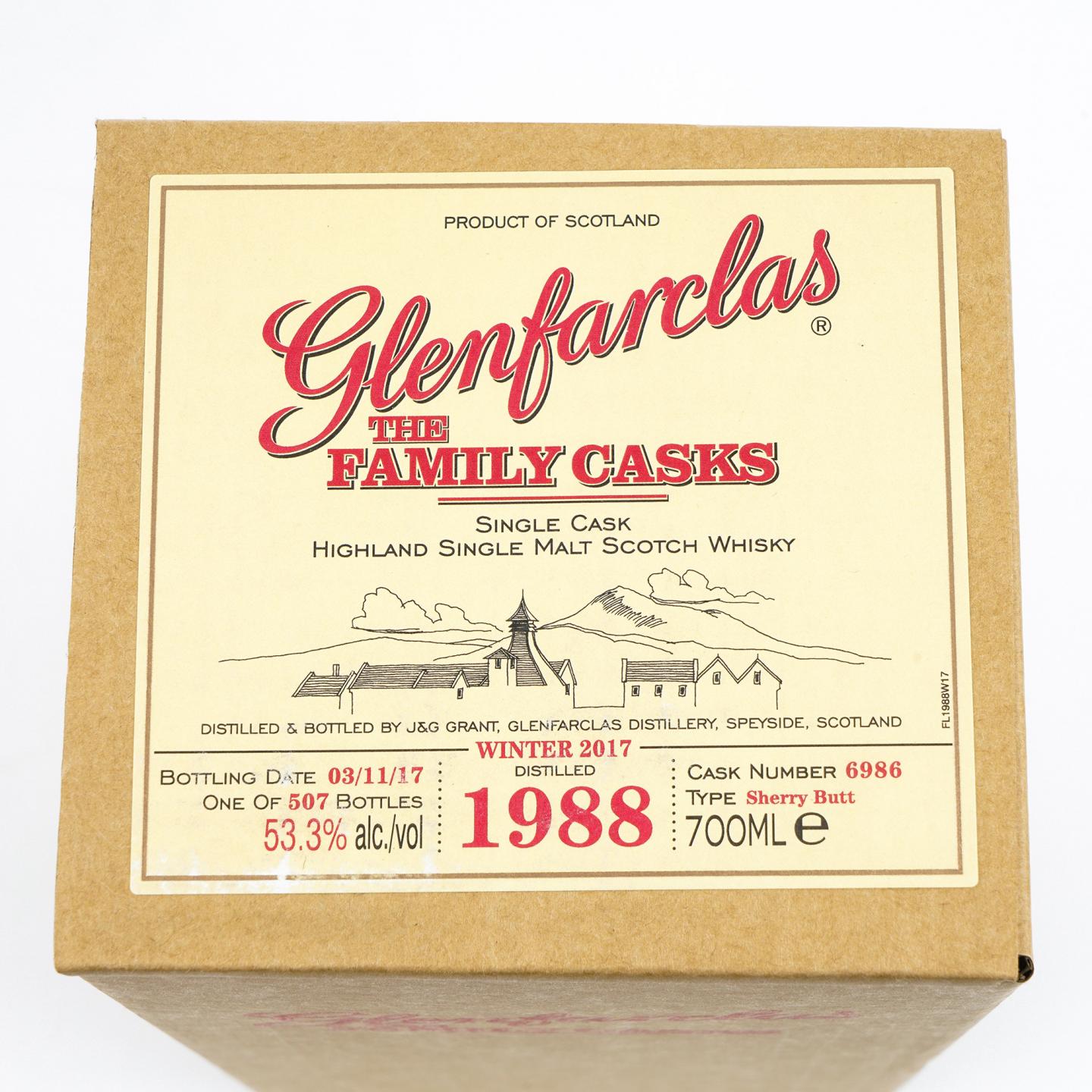 Glenfarclas 格兰花格 1988-2017 家族桶 雪莉单桶#6986
