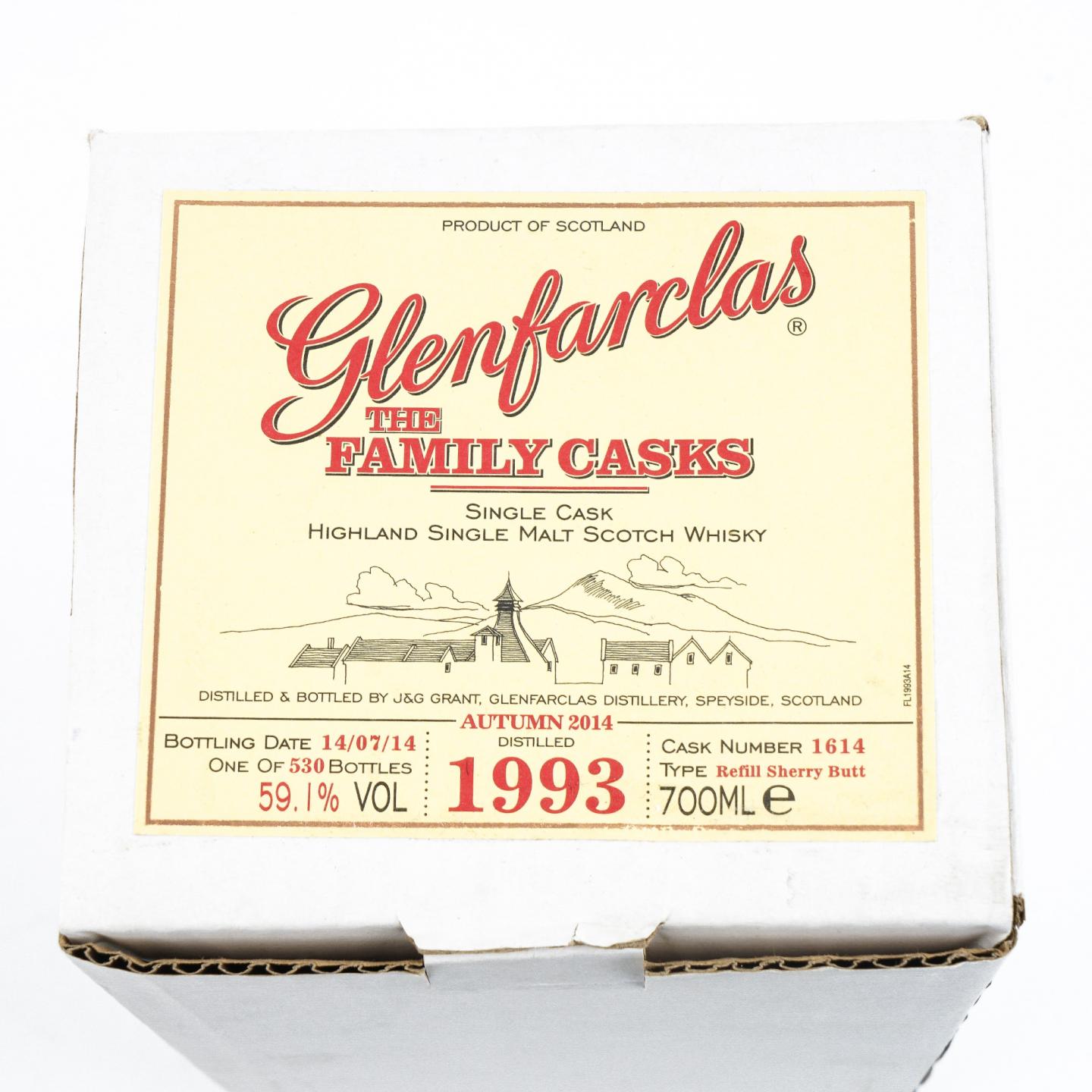 Glenfarclas 格兰花格 1993-2014 家族桶 雪莉单桶#1614