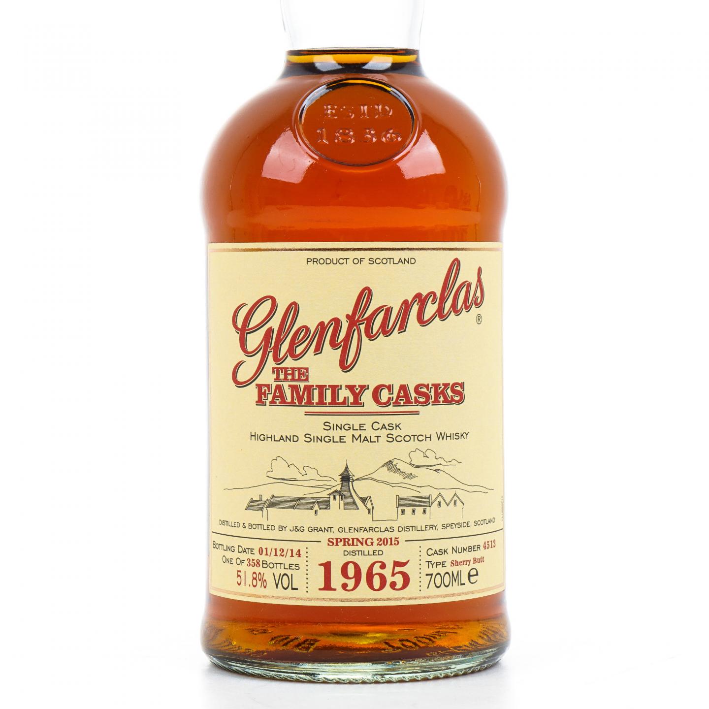 Glenfarclas 格兰花格 1965-2014 家族桶 雪莉单桶#4512