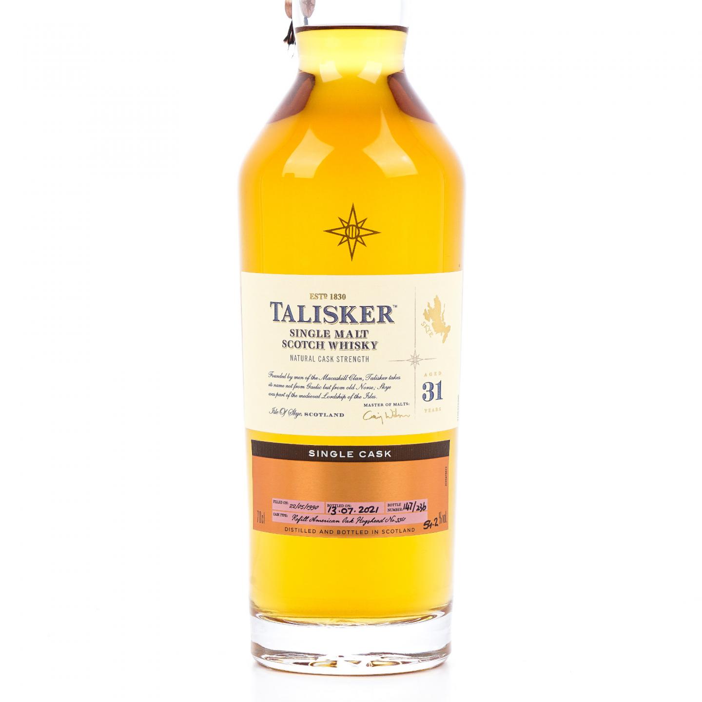 Talisker 泰斯卡 31年 1990-2021 COD星星标 单桶桶强 行货