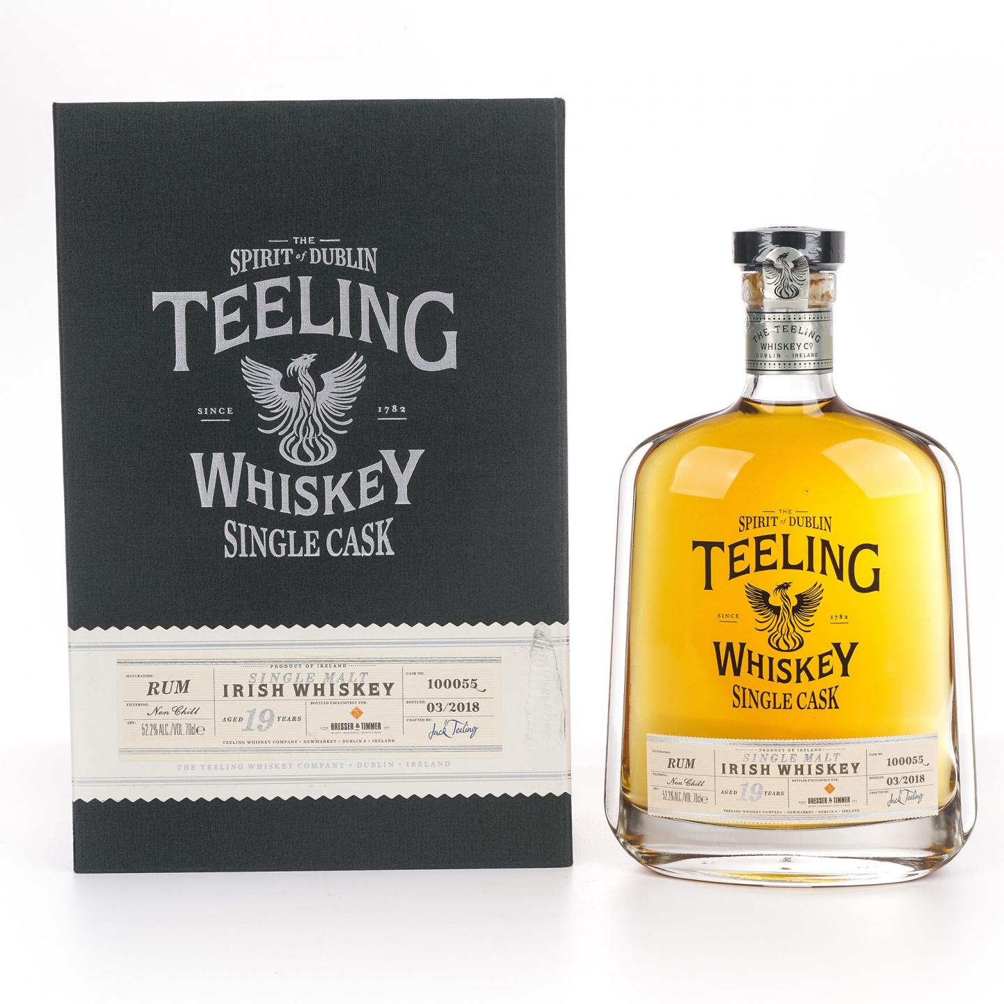 Teeling 帝霖 19年 2018 朗姆单桶#100055