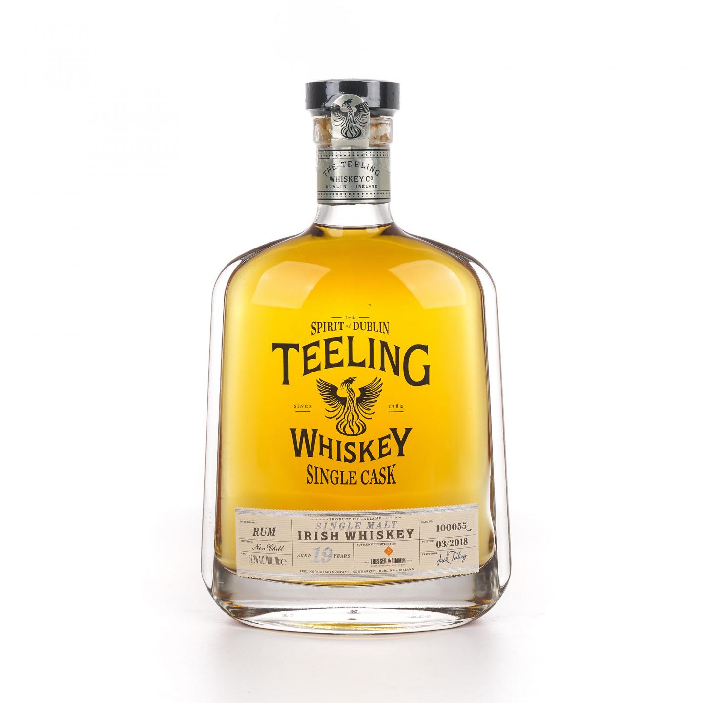 Teeling 帝霖 19年 2018 朗姆单桶#100055