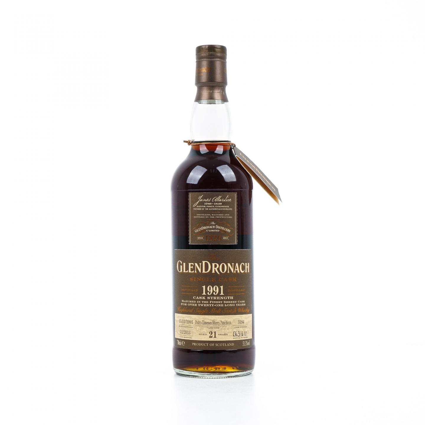 Glendronach 格兰多纳 21年 1991-2013 雪莉桶#3184