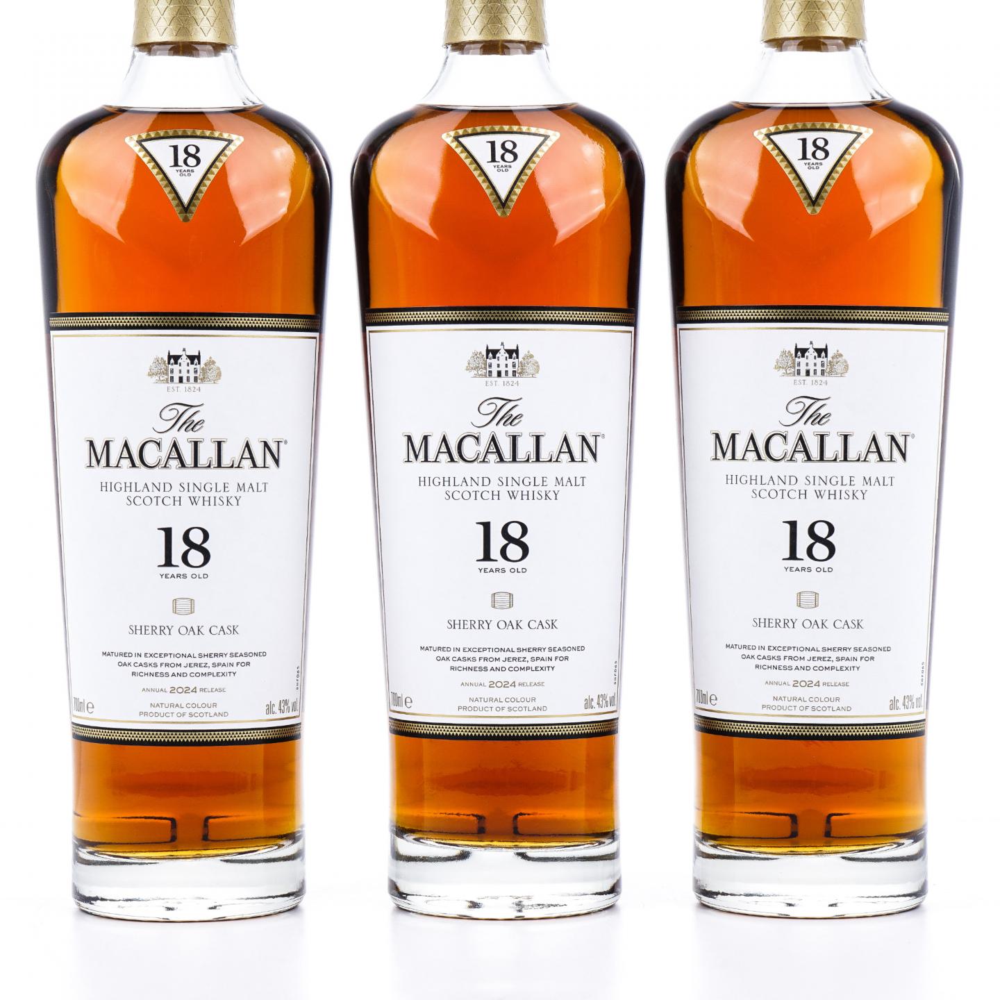 【附X光图】Macallan 麦卡伦 18年 2024 雪莉桶 6瓶组
