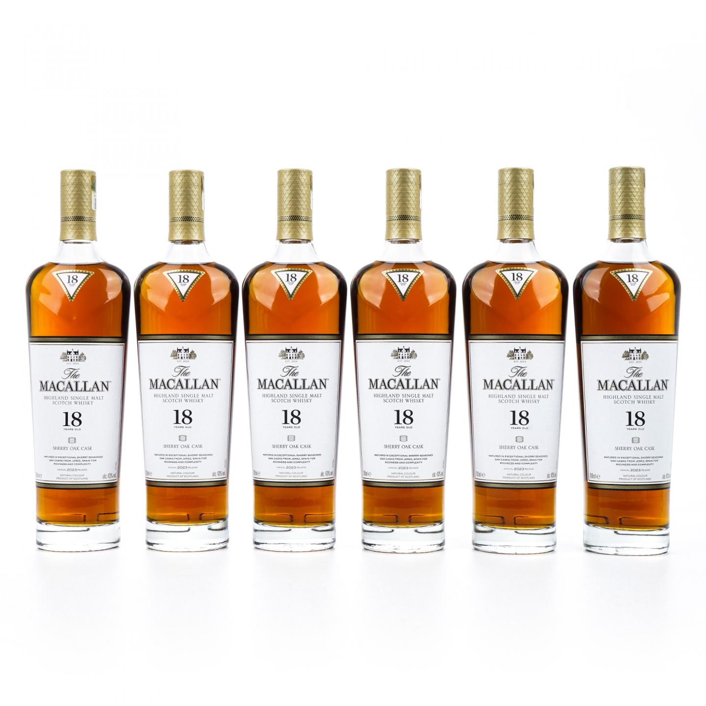 【附X光图】Macallan 麦卡伦 18年 2023版 6瓶组