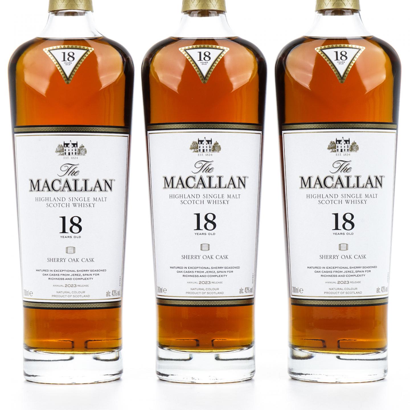 【附X光图】Macallan 麦卡伦 18年 2023版 6瓶组