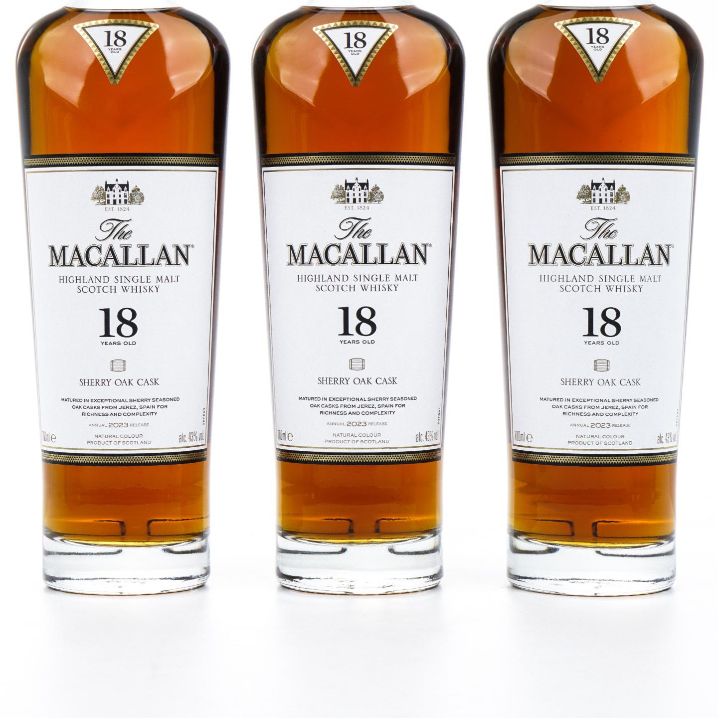 【附X光图】Macallan 麦卡伦 18年 2023版 6瓶组