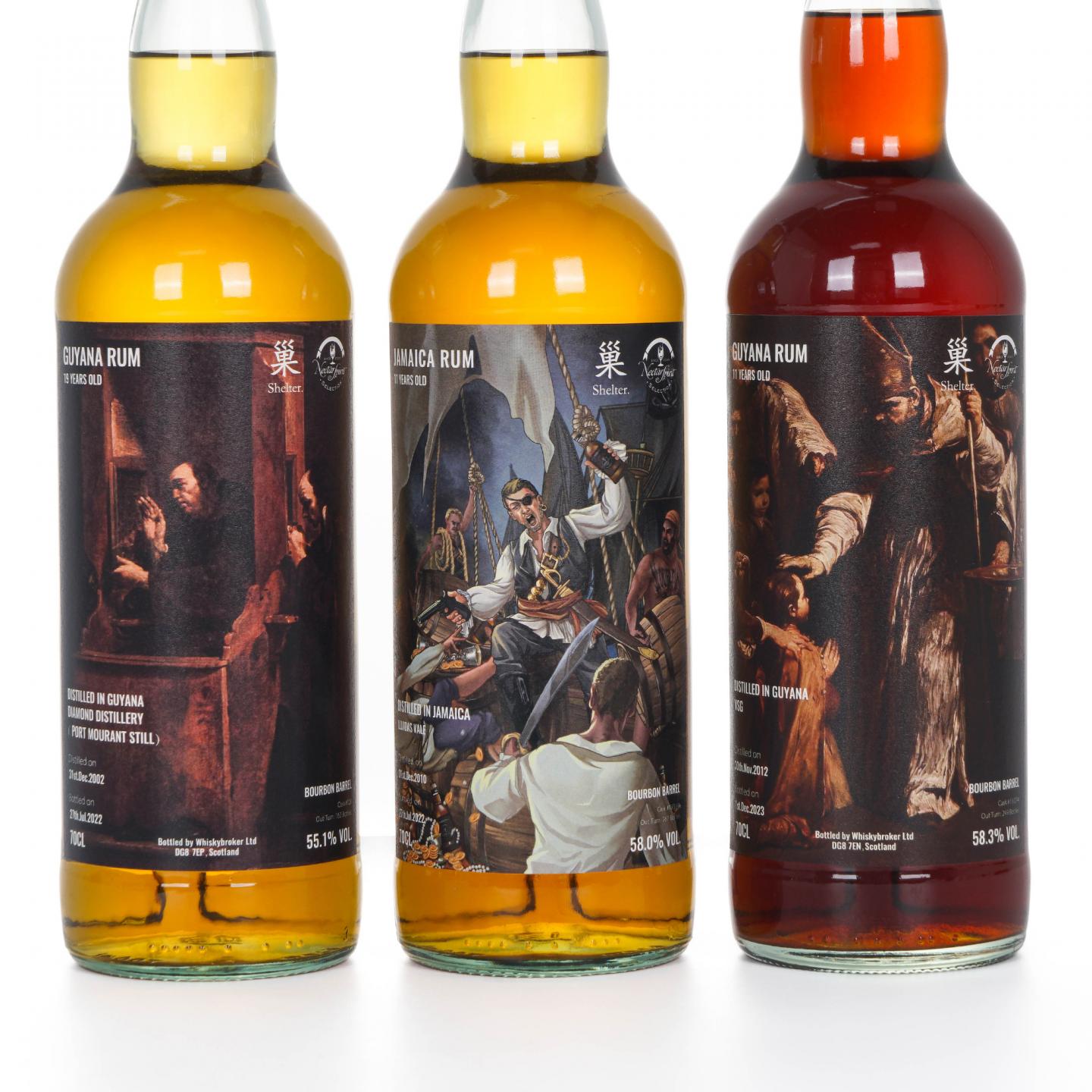 圭亚那/牙买加 单桶朗姆酒 Nsps 3瓶组