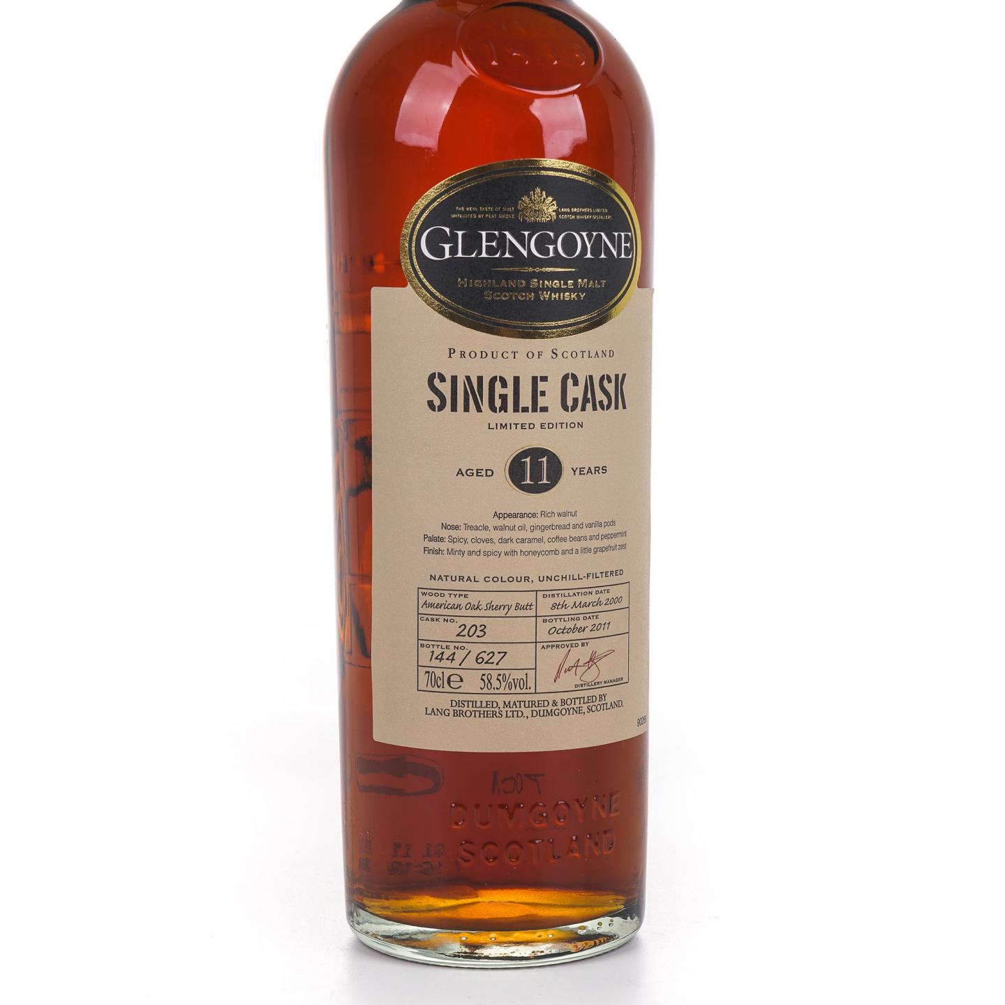 Glengoyne 格兰哥尼 11年 2000-2011 雪莉单桶#203