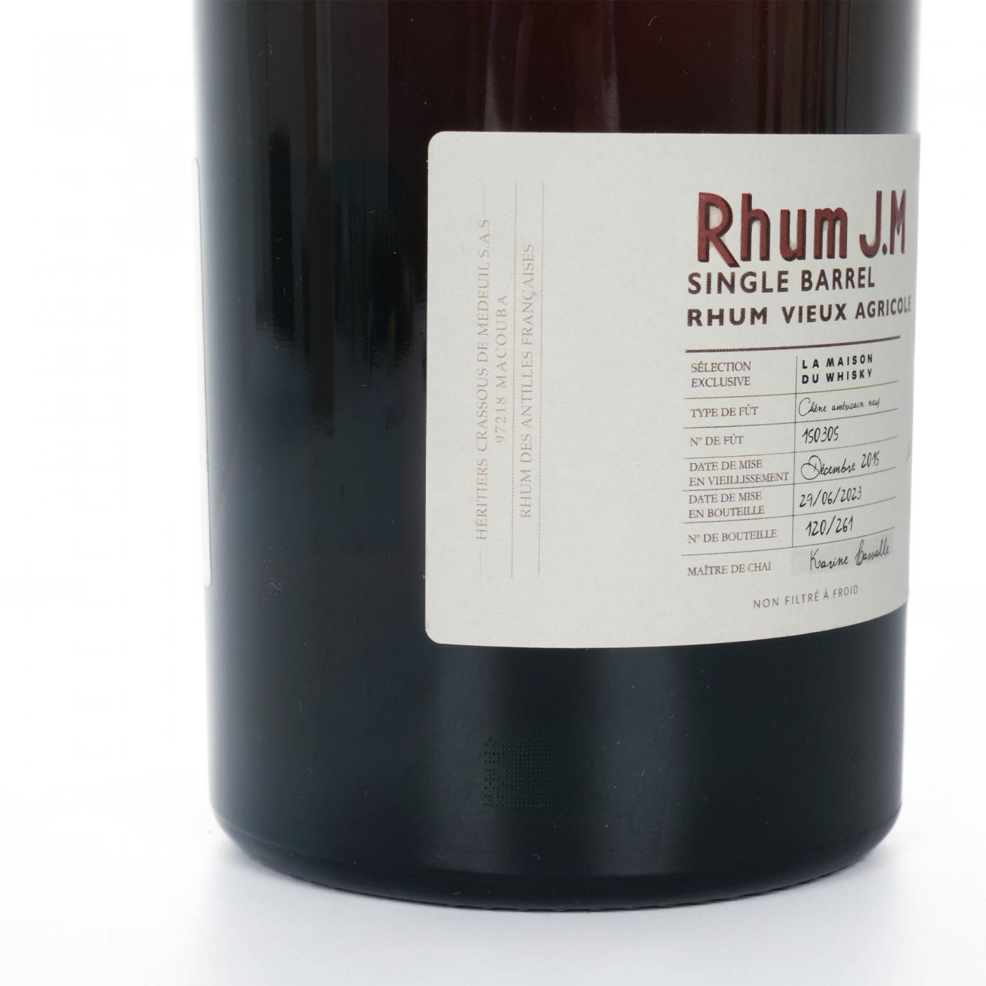 Rhum J.M 2015-2023 朗姆酒 LMDW选桶 #150305