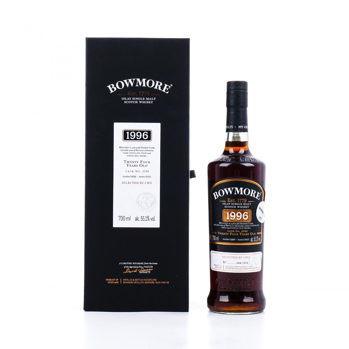 Bowmore 波摩 24年 1996-2021 初填雪莉桶#2541 行货 55.1%Vol.