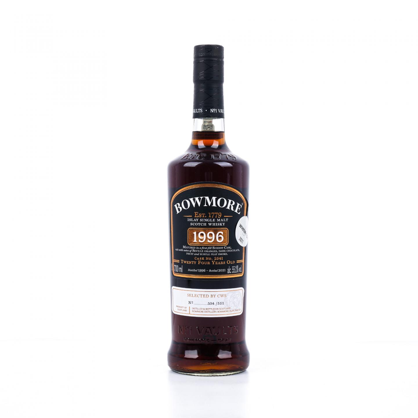 Bowmore 波摩 24年 1996-2021 初填雪莉桶#2541 行货 55.1%Vol.