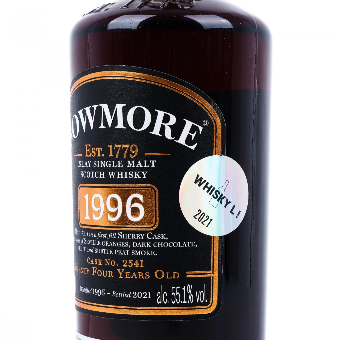 Bowmore 波摩 24年 1996-2021 初填雪莉桶#2541 行货 55.1%Vol.