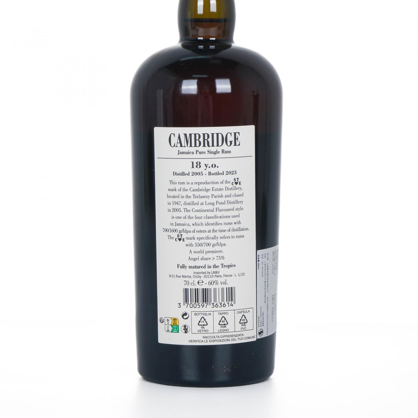 Long Pond 18年 2005-2023 牙买加朗姆酒 Cambridge