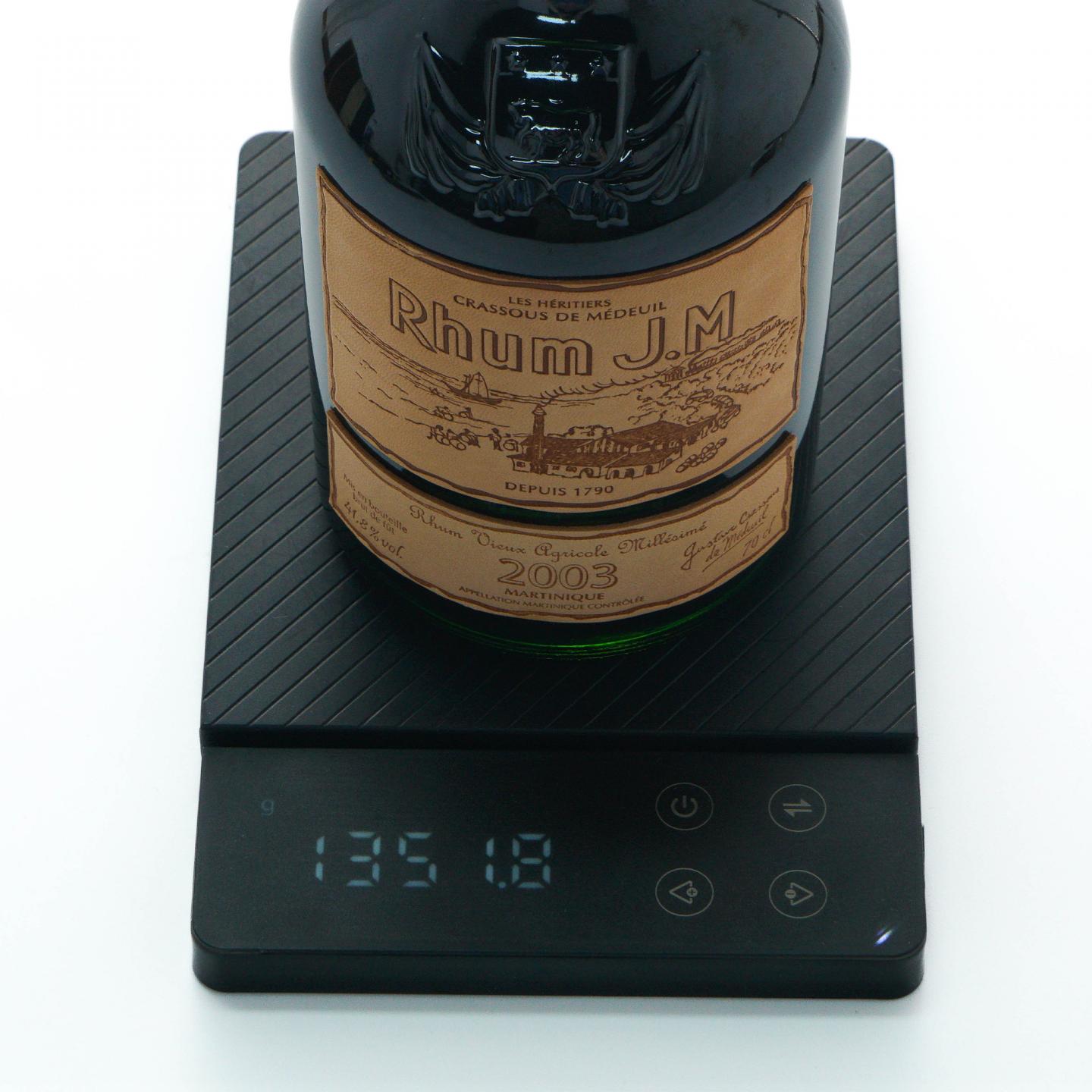 Rhum J.M 2003 年份农业朗姆酒