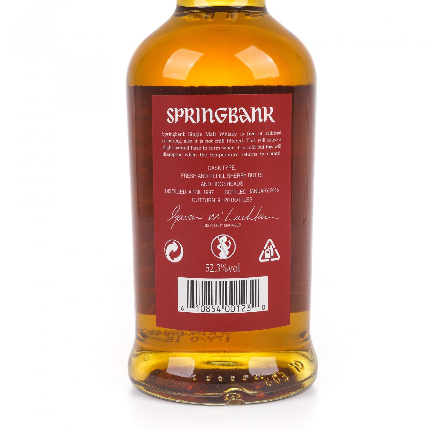 Springbank 云顶 17年 1997-2015 雪莉桶