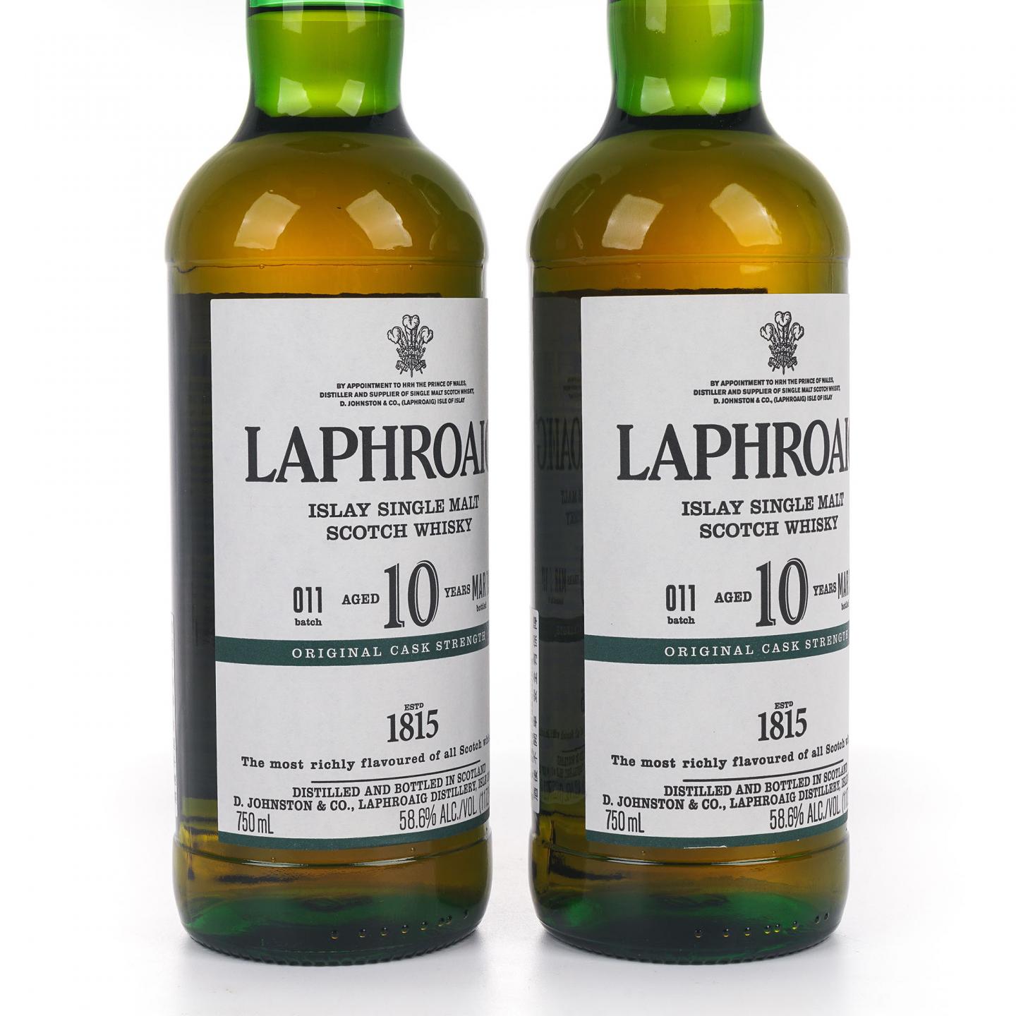 Laphroaig 拉弗格 10年 2019 桶强 Batch 011 2瓶组*750ml