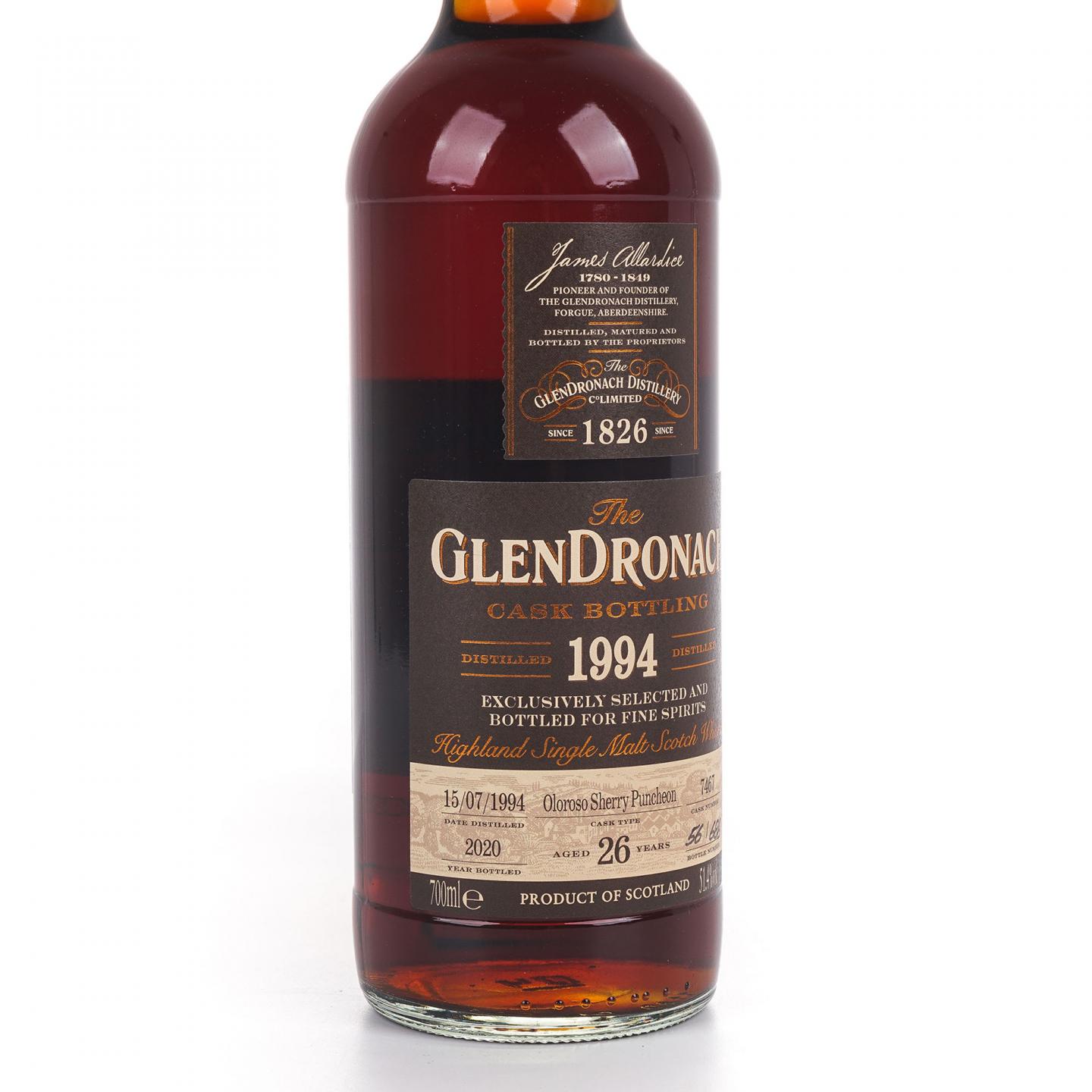 Glendronach 格兰多纳 26年 1994-2020 雪莉桶#7467