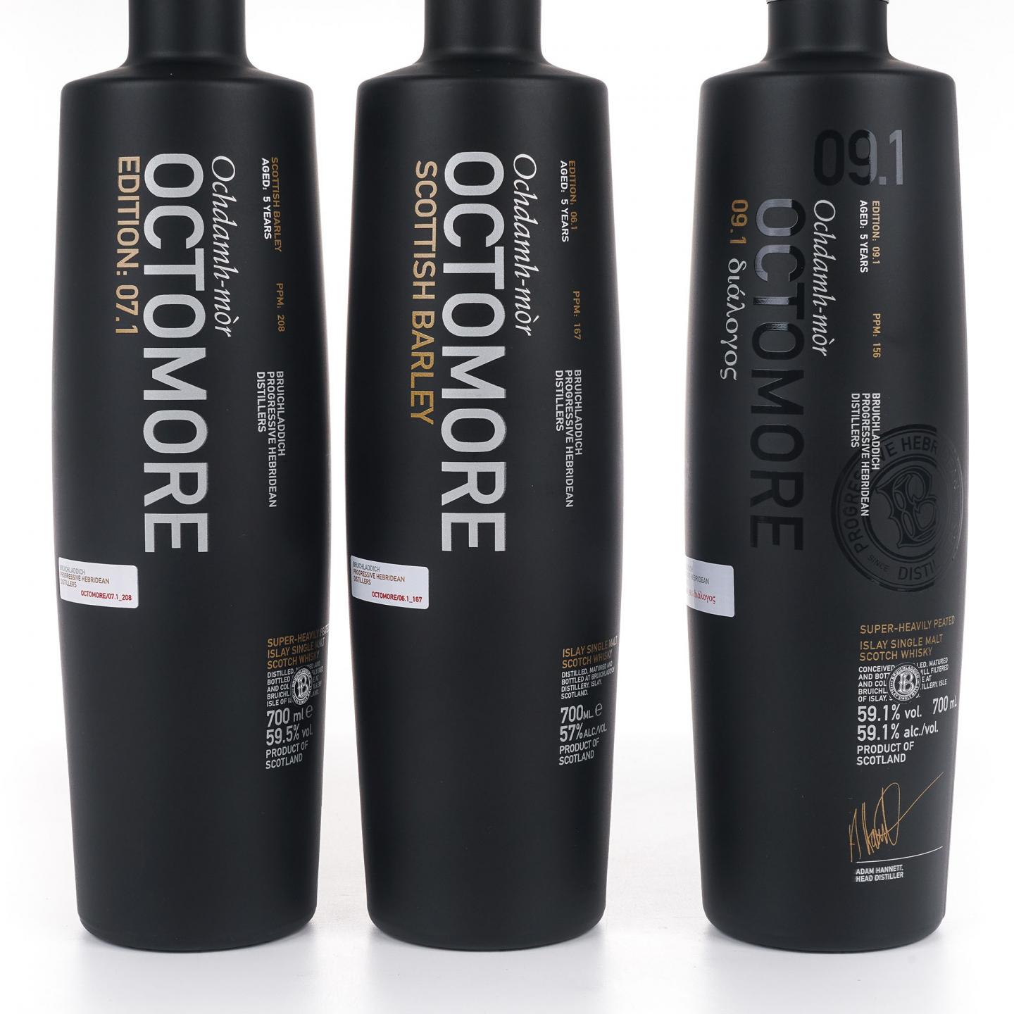 Bruichladdich 布赫拉迪 Octomore Edition 07.1/06.1/09.1 3瓶组