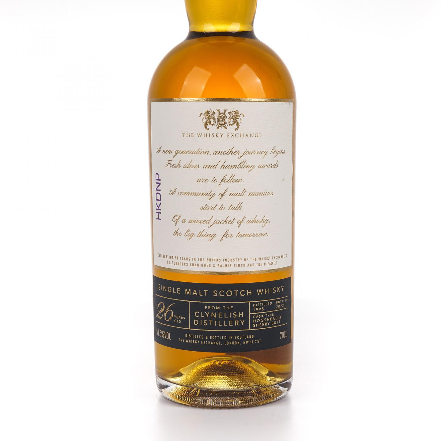 Clynelish 克里尼利基 26年 1995-2022 TWE 51.5%Vol.
