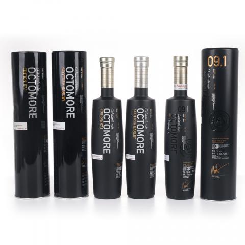Bruichladdich 布赫拉迪 Octomore Edition 07.1/06.1/09.1 3瓶组