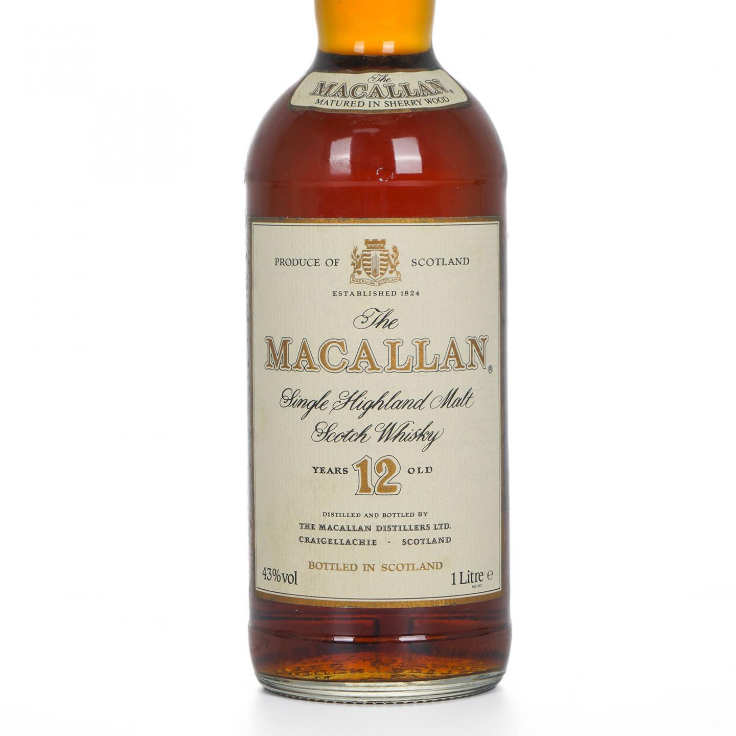 Macallan 麦卡伦 12年 雪莉桶 43%Vol. 1升装