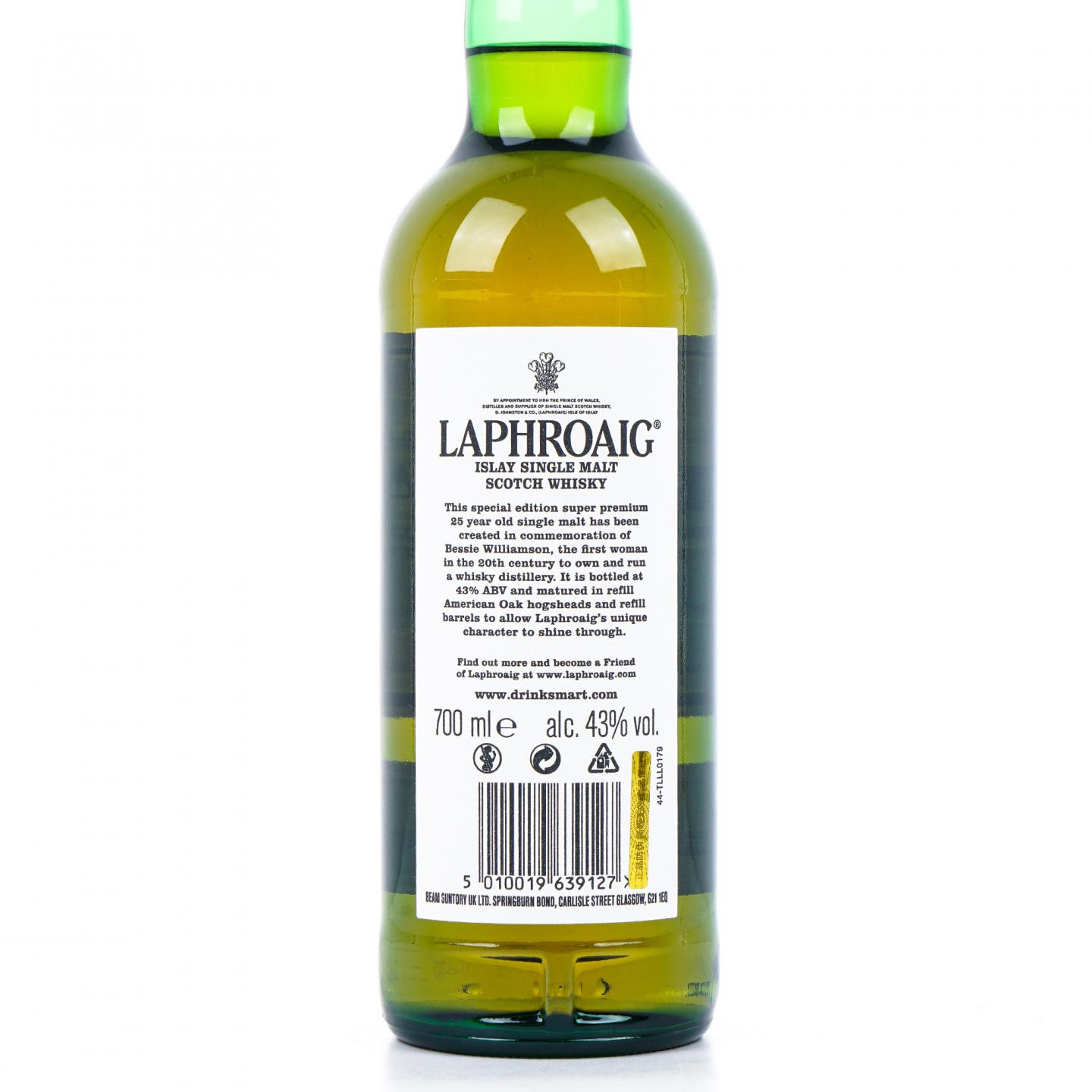 Laphroaig 拉弗格 25年 The Bessie Williamson Story 礼盒 700ml