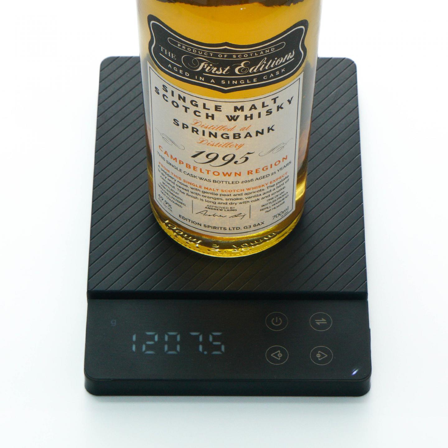 Springbank 云顶 21年 1995-2016 单桶桶强 First Editions