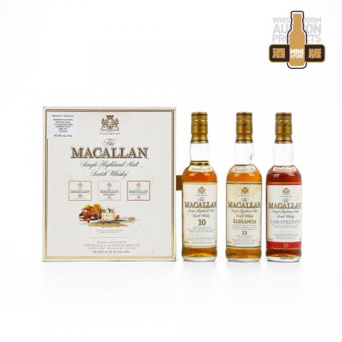 【中样】Macallan 麦卡伦 10年/12年 3瓶组套装 333ml