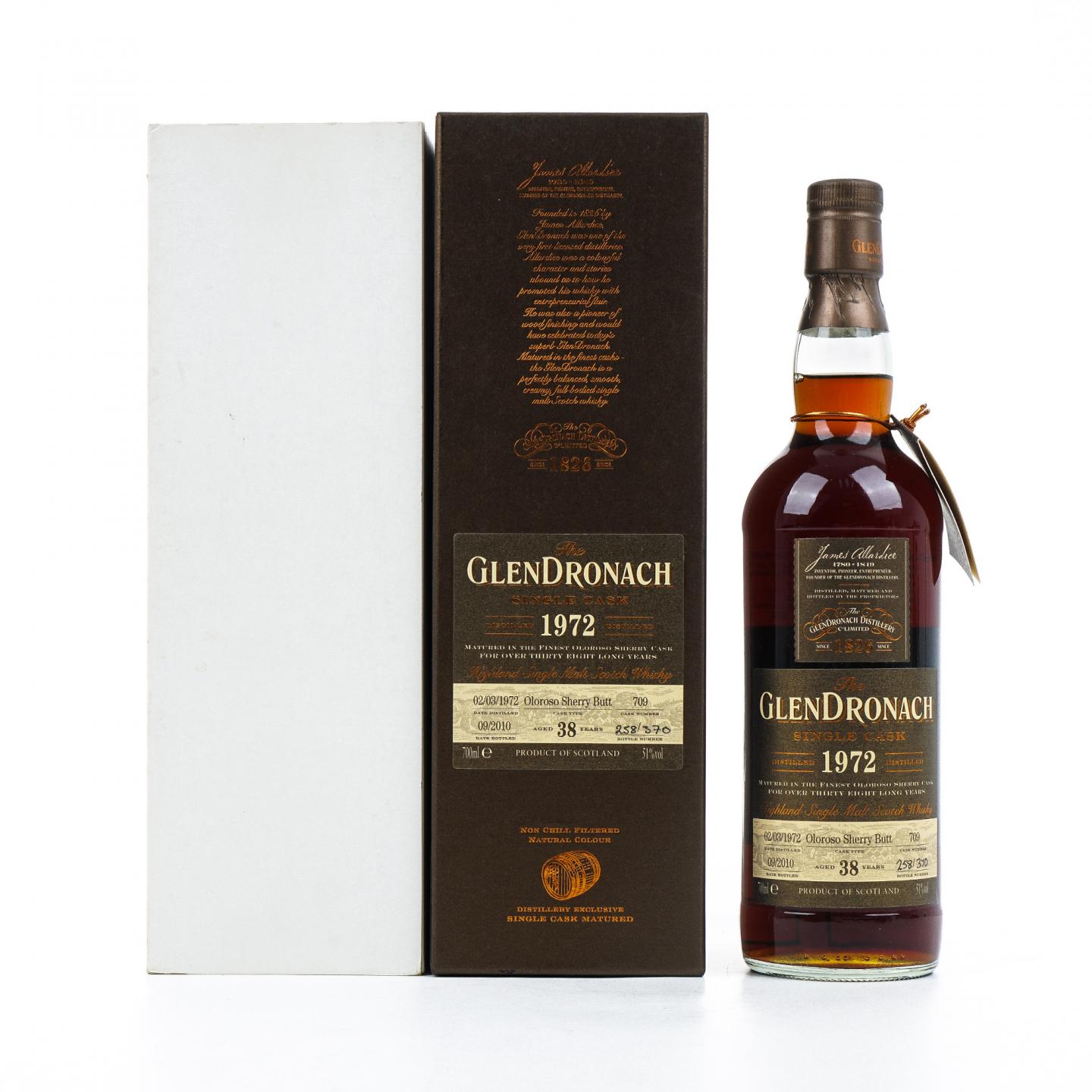 Glendronach 格兰多纳 38年 1972-2010 雪莉单桶#709